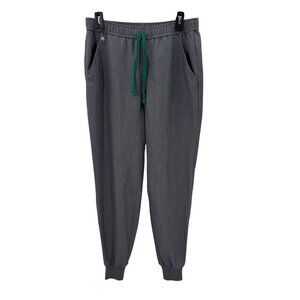 Figs Technical Collection Grey Jogger Scrub Pants Womens M Elastic Waist